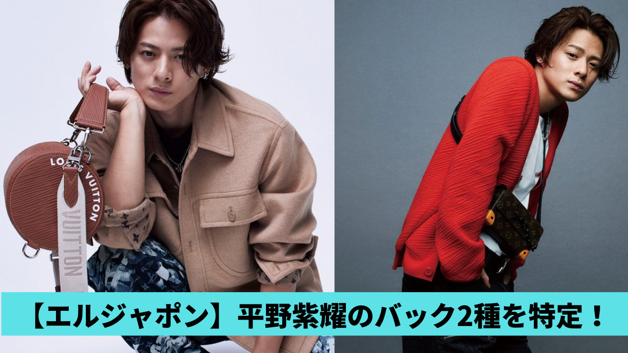 【エルジャポン】平野紫耀のルイヴィトンの2種バッグを特定！価格も調査！